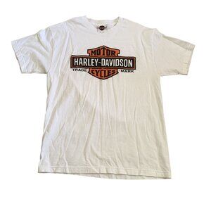 Harley Davidson Shirt Mens Large White